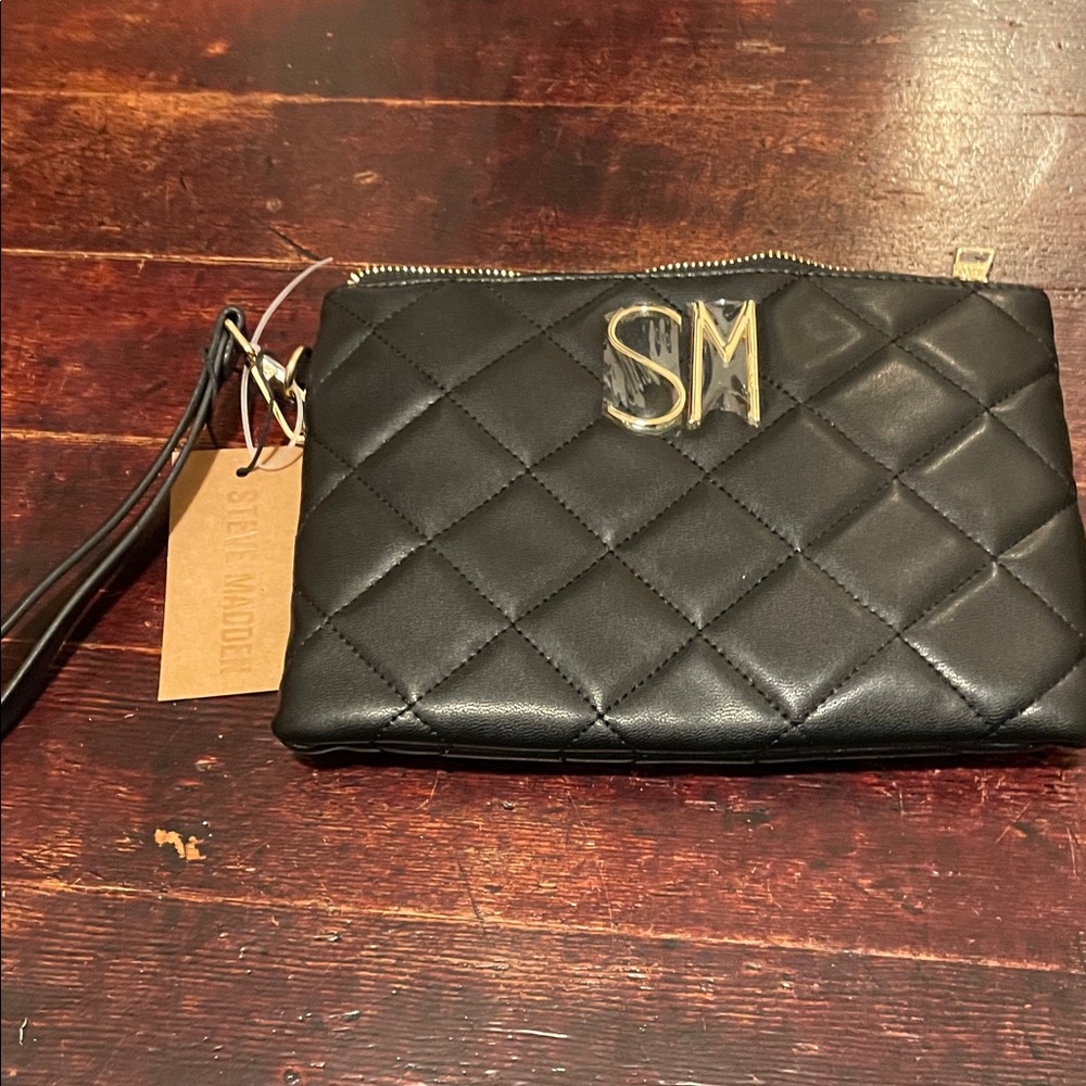 Steve Madden Black Quilted Women's Bag